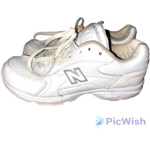 Women's New Balance 400 Athletic Walking Cycling Shoes White Leather Sz:…